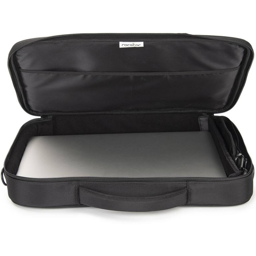 Alt View 3. Rocstor - Rocstor Premium 13" & 14" Professional Toploading Universal Briefcase Laptop Case - Weather & Water Resistant - RFID - Black.
