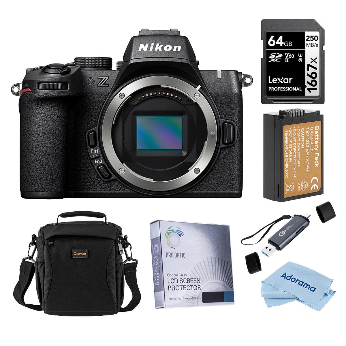 Bundle - Nikon - Z50II Mirrorless Camera, with 128GB Memory Card, EN-EL25 Battery and Shoulder Bag price history on PriceWatchPro