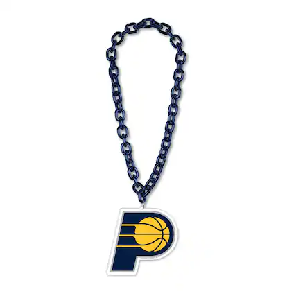 Front. WinCraft - Indiana Pacers Big Chain Logo Necklace - Multicolor.