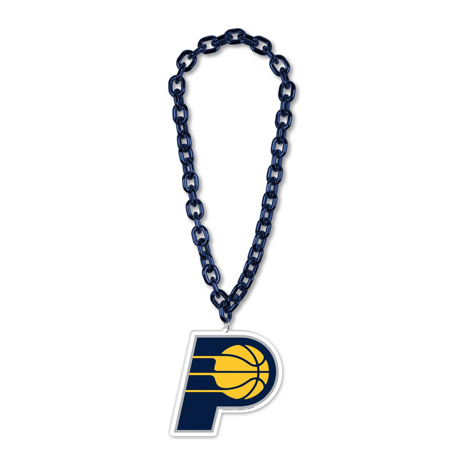 Front. WinCraft - Indiana Pacers Big Chain Logo Necklace - Multicolor.