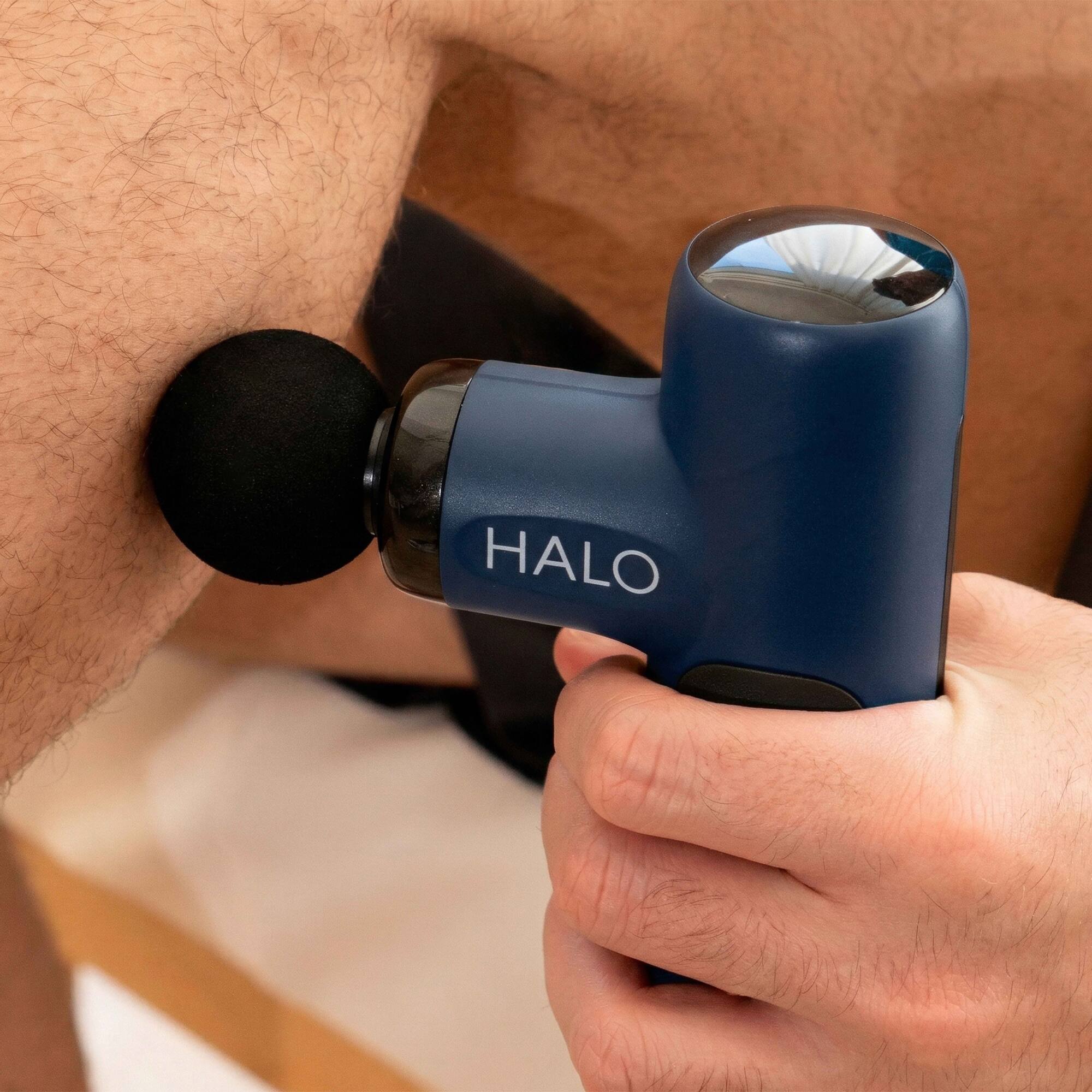 Alt View 6. Halo - Compact Percussion Massager - Navy.