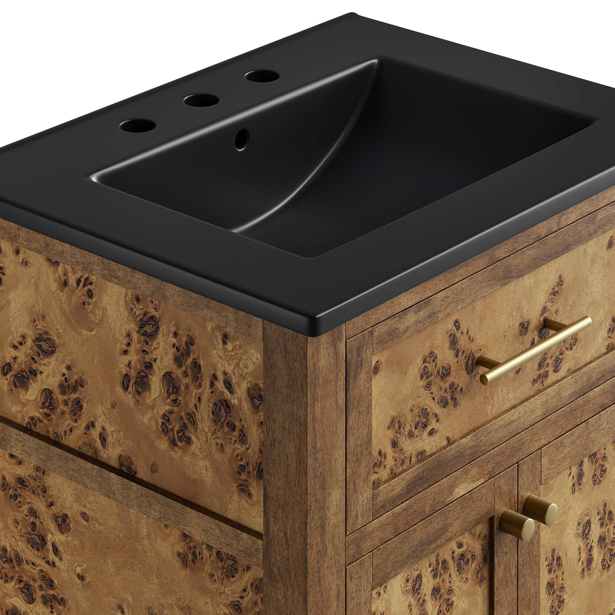 Alt View 7. Modway - Elysian Bathroom Vanity Basin Included by Modway - Black Brown.