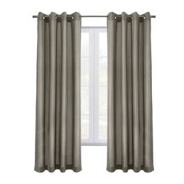 Commonwealth Home Fashions - Thermaplus Edison Grommet Premium Quality Blackout Curtains Panel for Bedroom 52" x 108" Light Grey - Light Gray