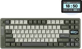 EPOMAKER - RT85 Wireless Mechanical Keyboard with Joystick & DIY Screen, 8000mAh ( Wisteria Linear) - Army Green