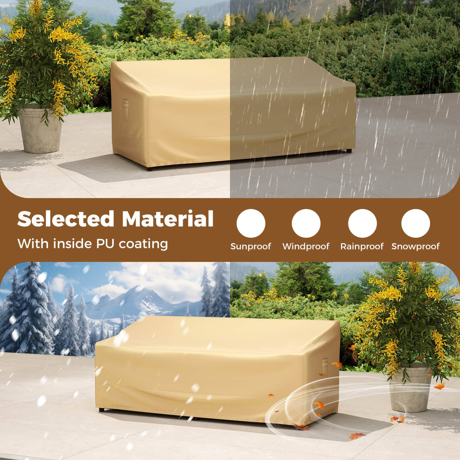 Selected Material  
With inside PU coating  

Sunproof | Windproof | Rainproof | Snowproof