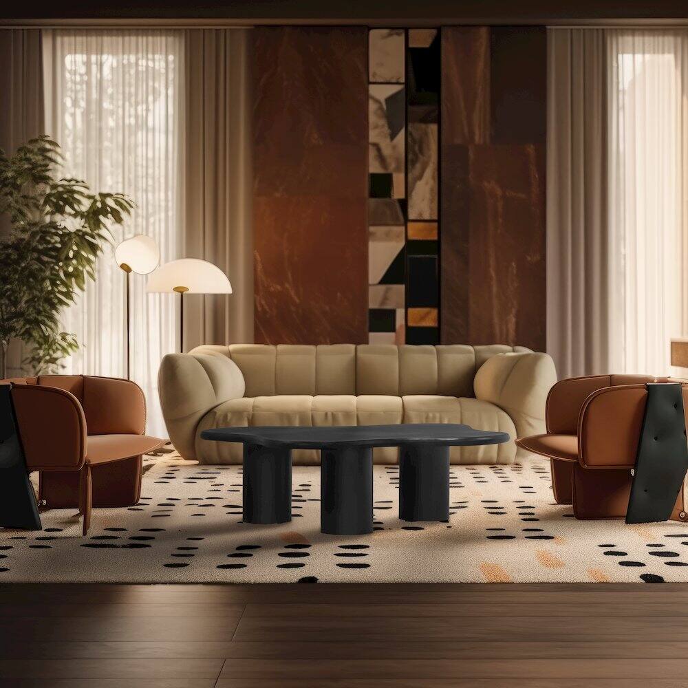 Alt View 1. Meridian Furniture - Romaine Black Coffee Table - Black.