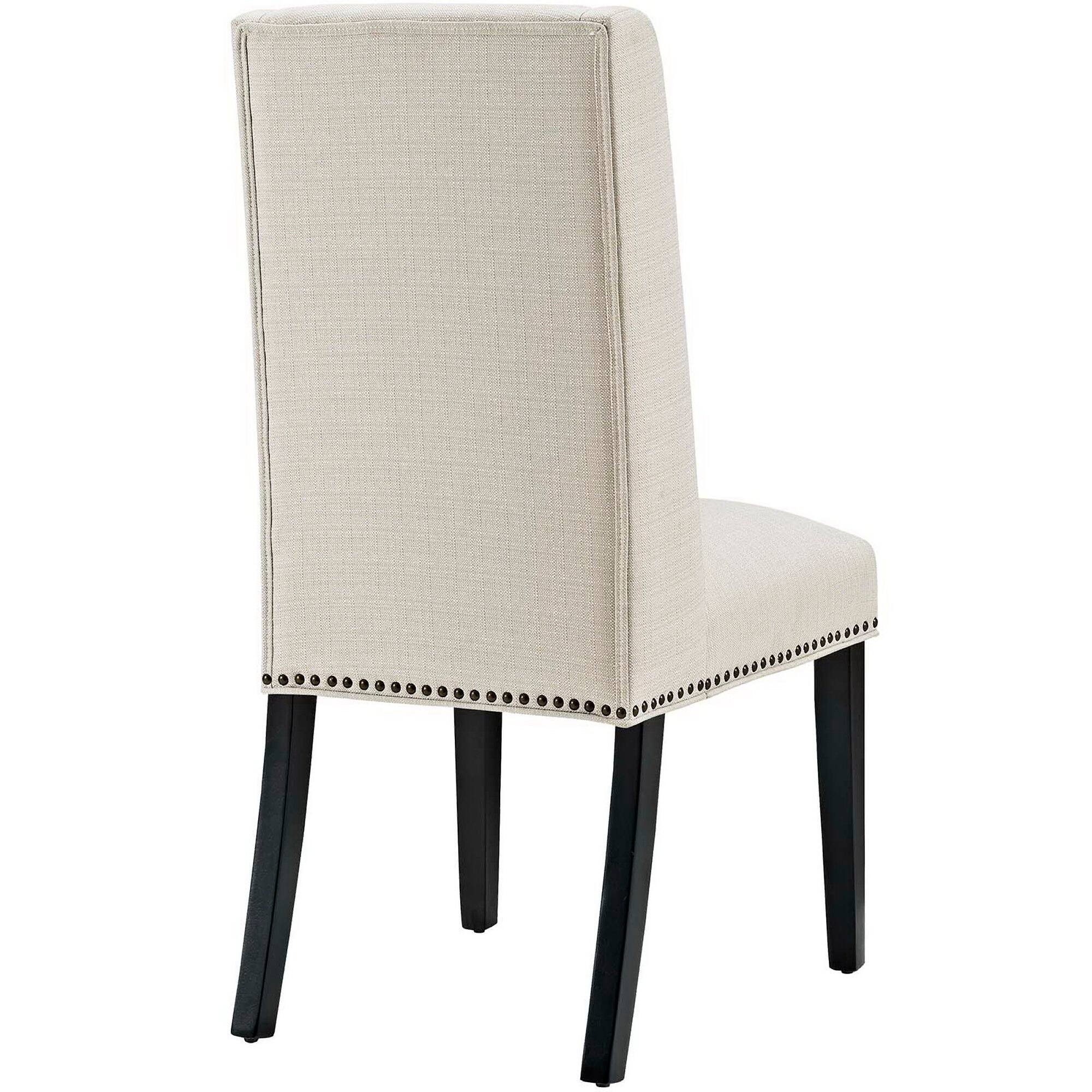 Back. Modway - Baron Fabric Dining Chair Set of 2 by Modway - Brown.