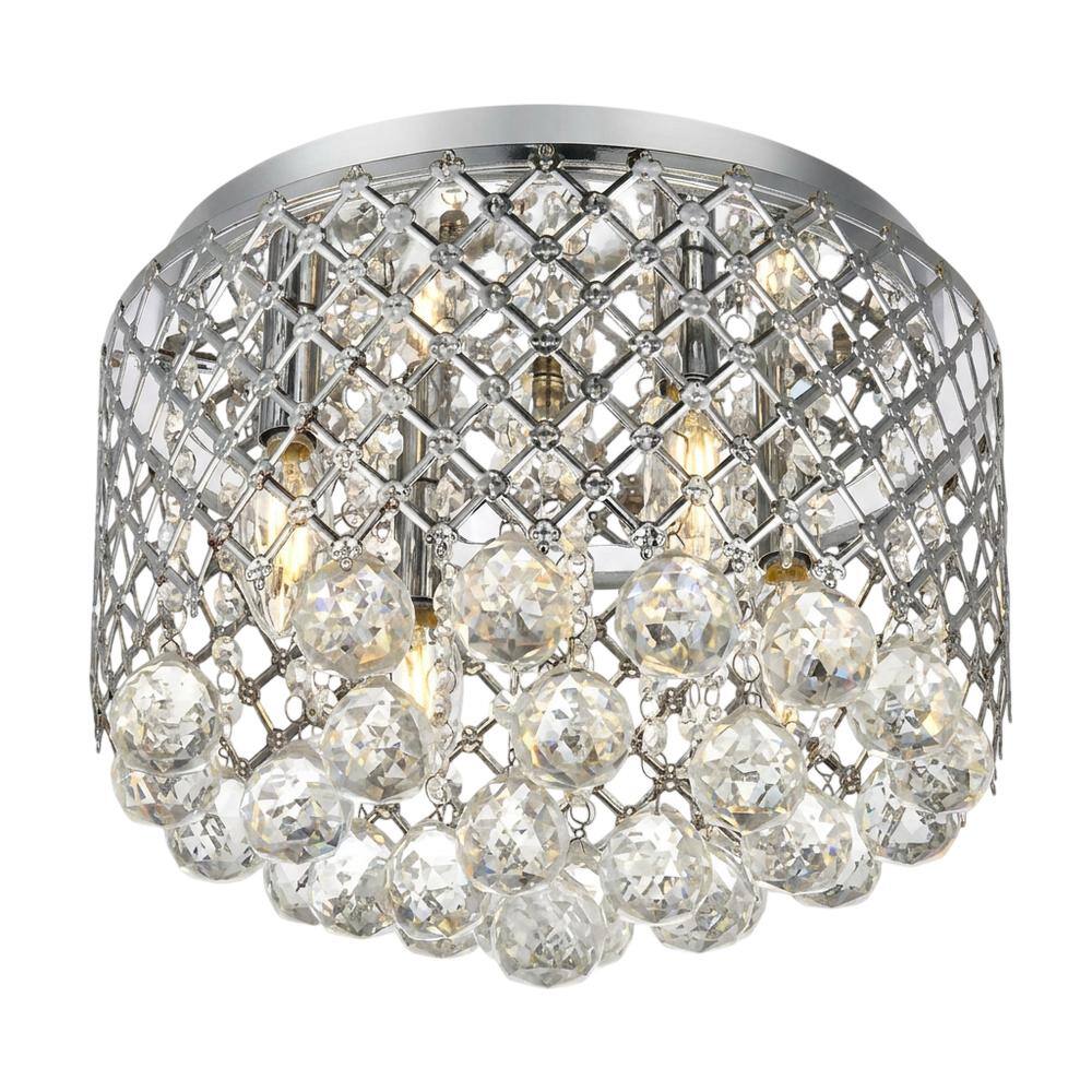 Living District - Tully Collection Flushmount D13.5 H9.4 Lt:4 Finish - Chrome price history on PriceWatchPro