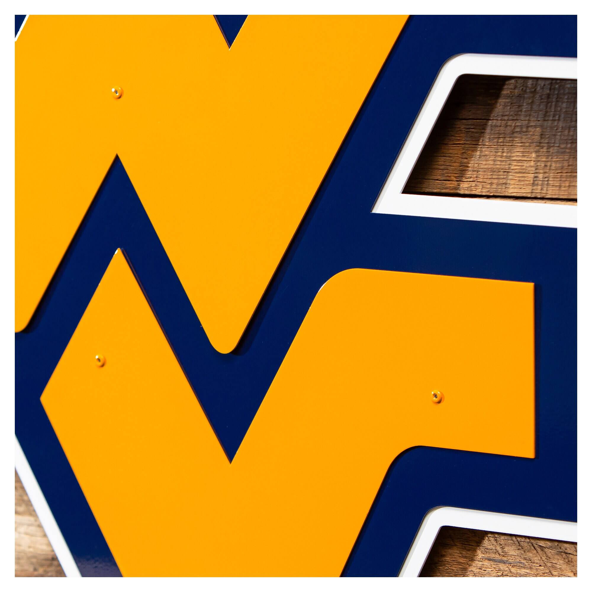 Alt View 2. Evergreen Enterprises - West Virginia Mountaineers 23" Layered Metal Wall Art Sign - Multicolor.