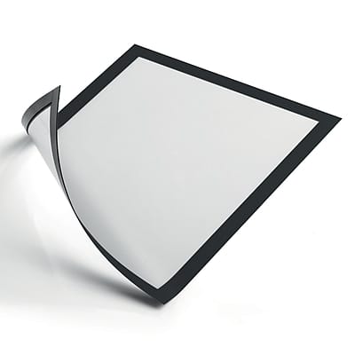 Durable - DURAFRAME Sign Holder, 8.5" x 11", Wall Mounted, Vertical/Horizontal, Bottom/Side Loading, 2/Pack - Black/Silver