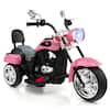Front. Costway - Costway 6V Kids Ride on Chopper Motorcycle 3 Wheel Trike with Headlight and Horn - Pink.