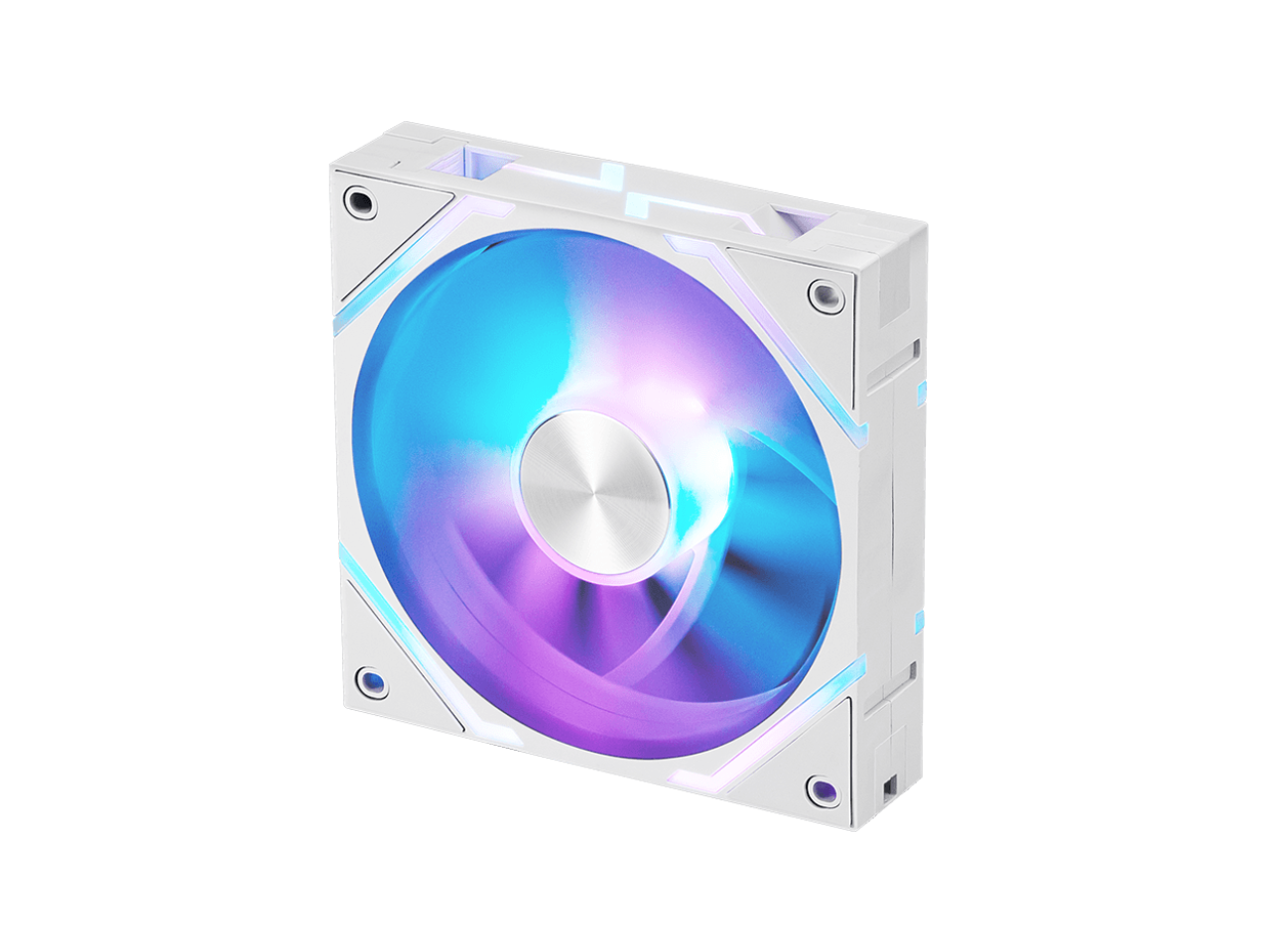 Alt View 4. MSI - MSI MPG EZ120 ARGB White Fan - 120mm, Fluid Bearing, Mystic Light, 1900RPM, 2Y Warranty - White.