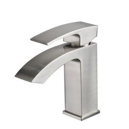 Single Hole Single Handle Bathroom Faucet with Supply Lines Brass Durable Modern Easy Install