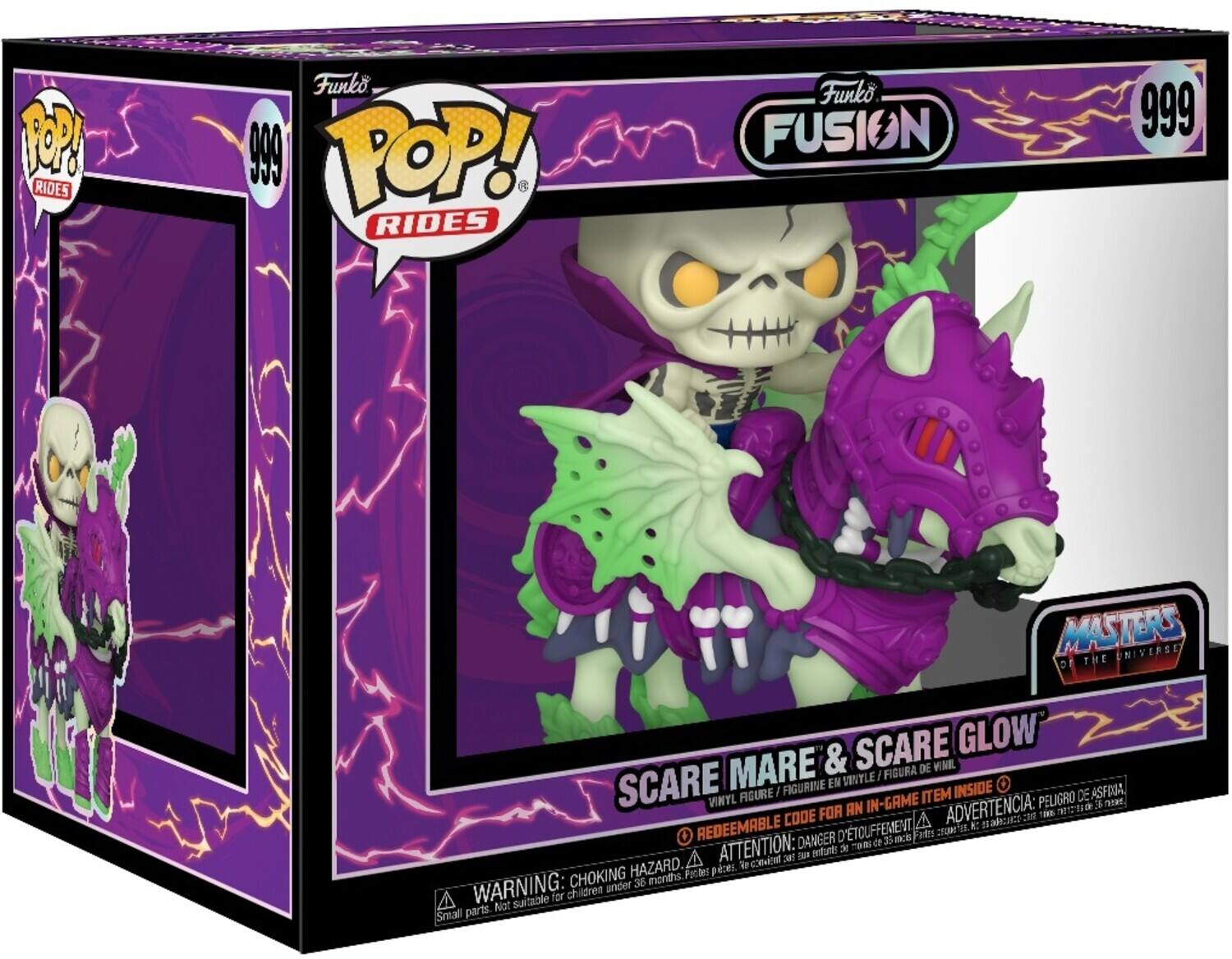 P! RIDES Funko 99 POP! e RIDES Funko FUSION 999 MASTERS UNIVERSE of THE SCARE GLOW MARE & FIGURA DE VAE SONTLE I SCARE FIGURINE EN INSIDE + AIGURE I ITEM PELIGRO DE ASFIA, JTKN IN-GAME ADVERTENCIA: 3 ERE FOR AN 20 SaE  REDEEMABLE CODE DANGER D'TOUFFEMENT mh J6 Frdr CTOM ATTENTION: TBA de onfunt de A 285 IH HAZARD. We ctice CHOKING Pocded peces 38 months WARNING: children under suitable for Small parts Not suitable for children under 36 months
