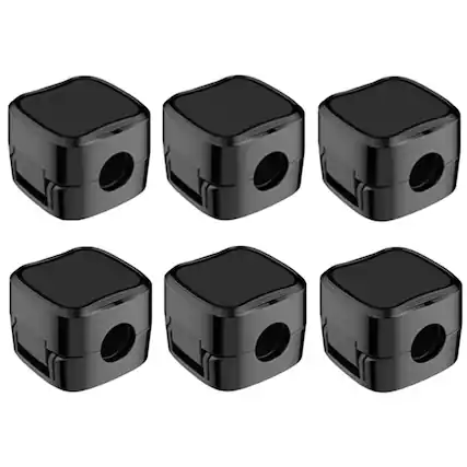 Front. Stock Preferred - 6-Pack Magnetic Cable Management Clips – Reusable Adhesive Cord Holders for Charging Cables, Desktop & Car Organization.