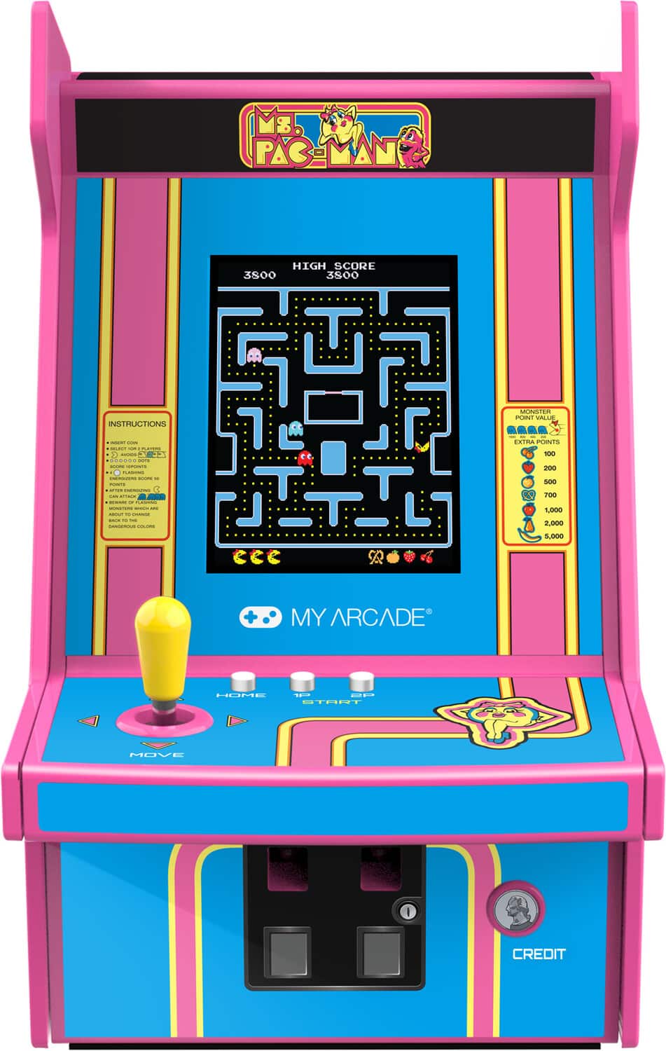MS. PAC MAN Micro Player Pro Portable Retro Arcade 845620070091