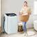 Angle. Costway - Portable Full-Automatic Laundry Washing Machine 8.8 lb. Spin Washer with Drain Pump - Grey.