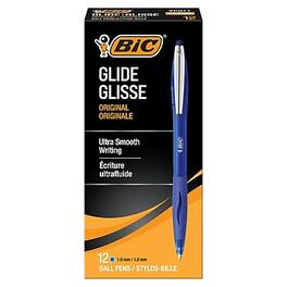 BIC Corporation - BIC Glide Retractable Ballpoint Pen, Medium Point, 1.0mm, Dozen (14408/VCG11BE) - Blue Ink