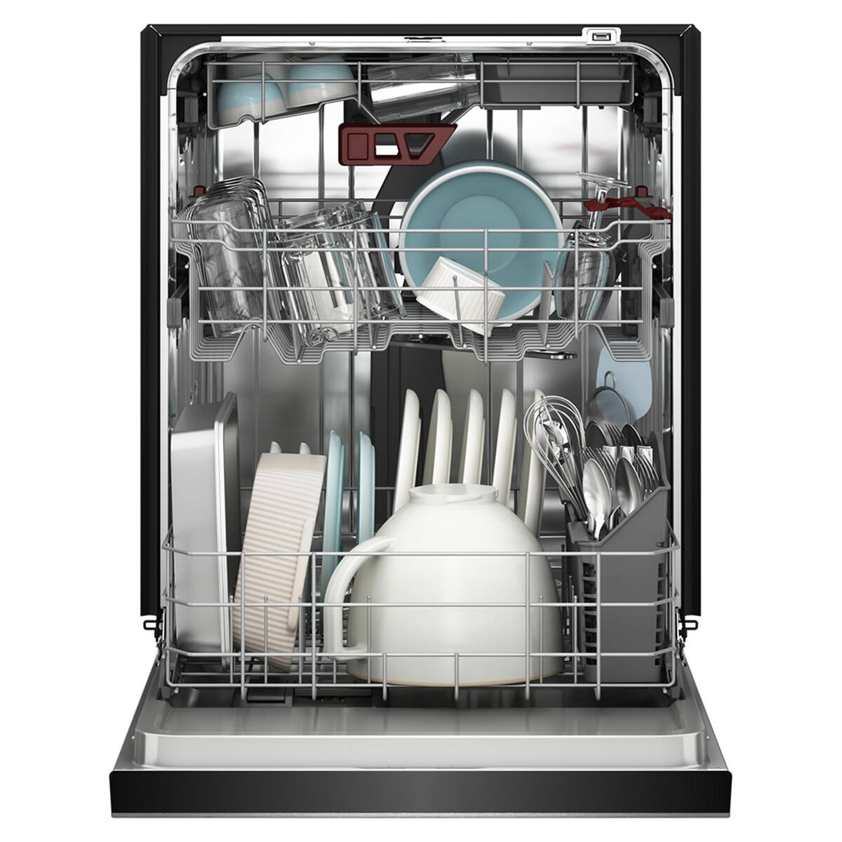 Angle. KitchenAid - 24" Front Control Built-In Stainless Steel Tub Dishwasher with Third Level Jet Rack and 41 dBA - Juniper.