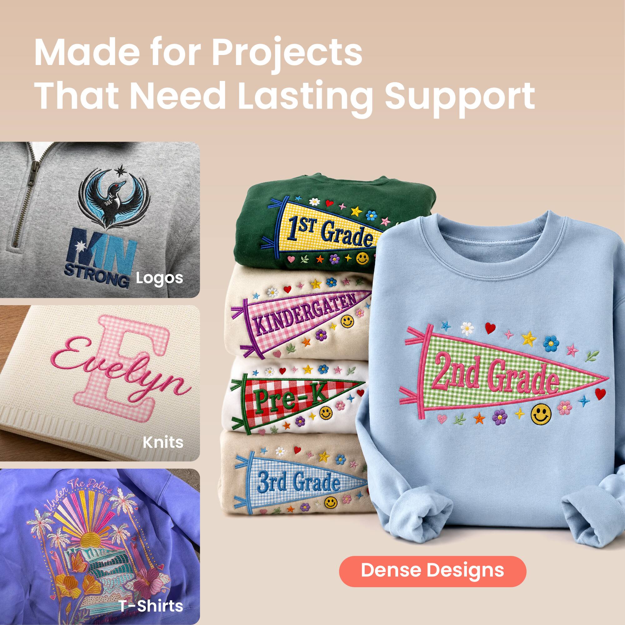 Made for Projects That Need Lasting Support

1ST Grade MN STRONG Logos KINDERGATEN Evelyn Pre-K Knits The Palms 3rd Grade
2nd Grade
T-Shirts
Dense Designs