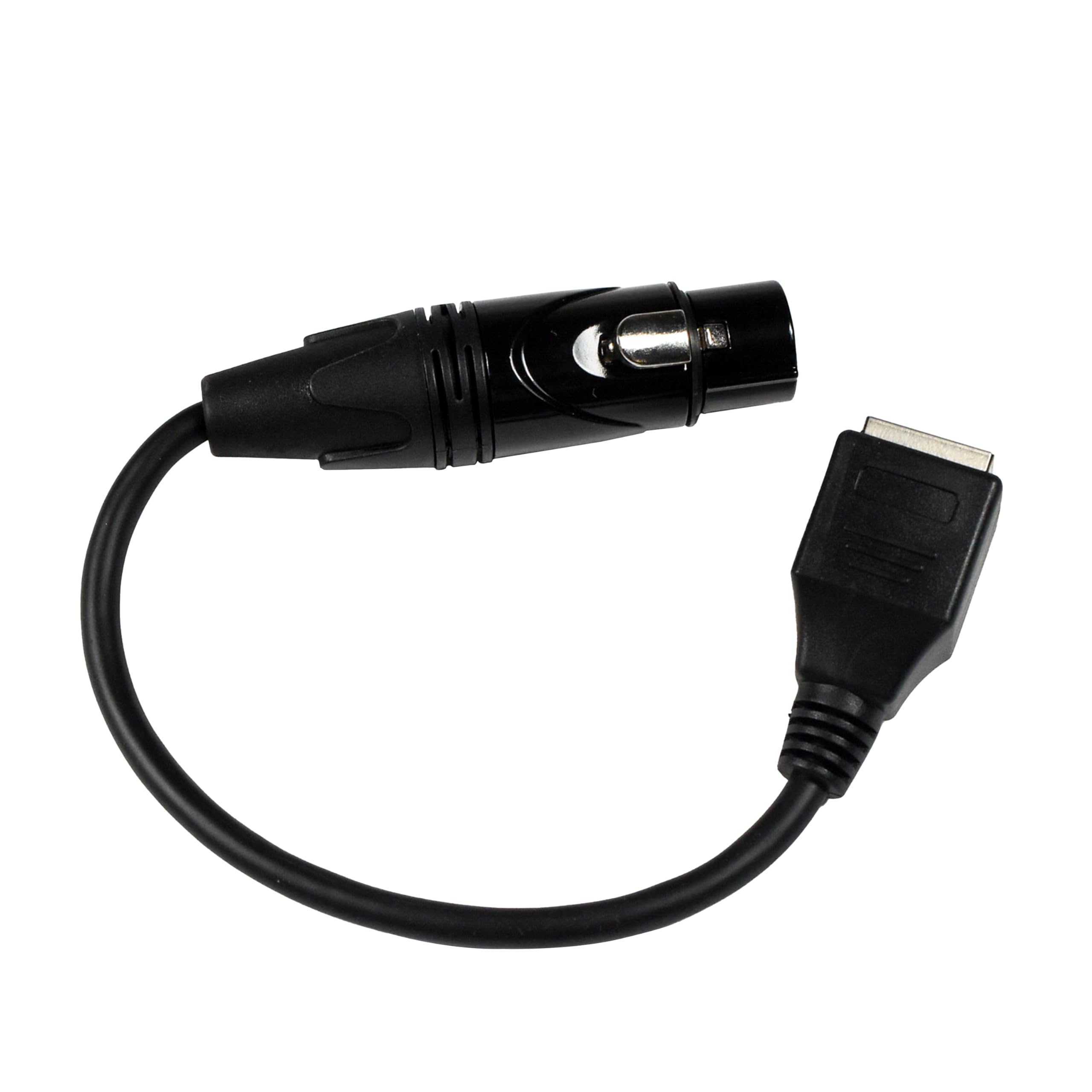 Alt View 4. HQRP - 3-Pin XLR Female to RJ45 DMX512 Adapter Cable - Cat5 Ethernet Extension 8 in - Black.