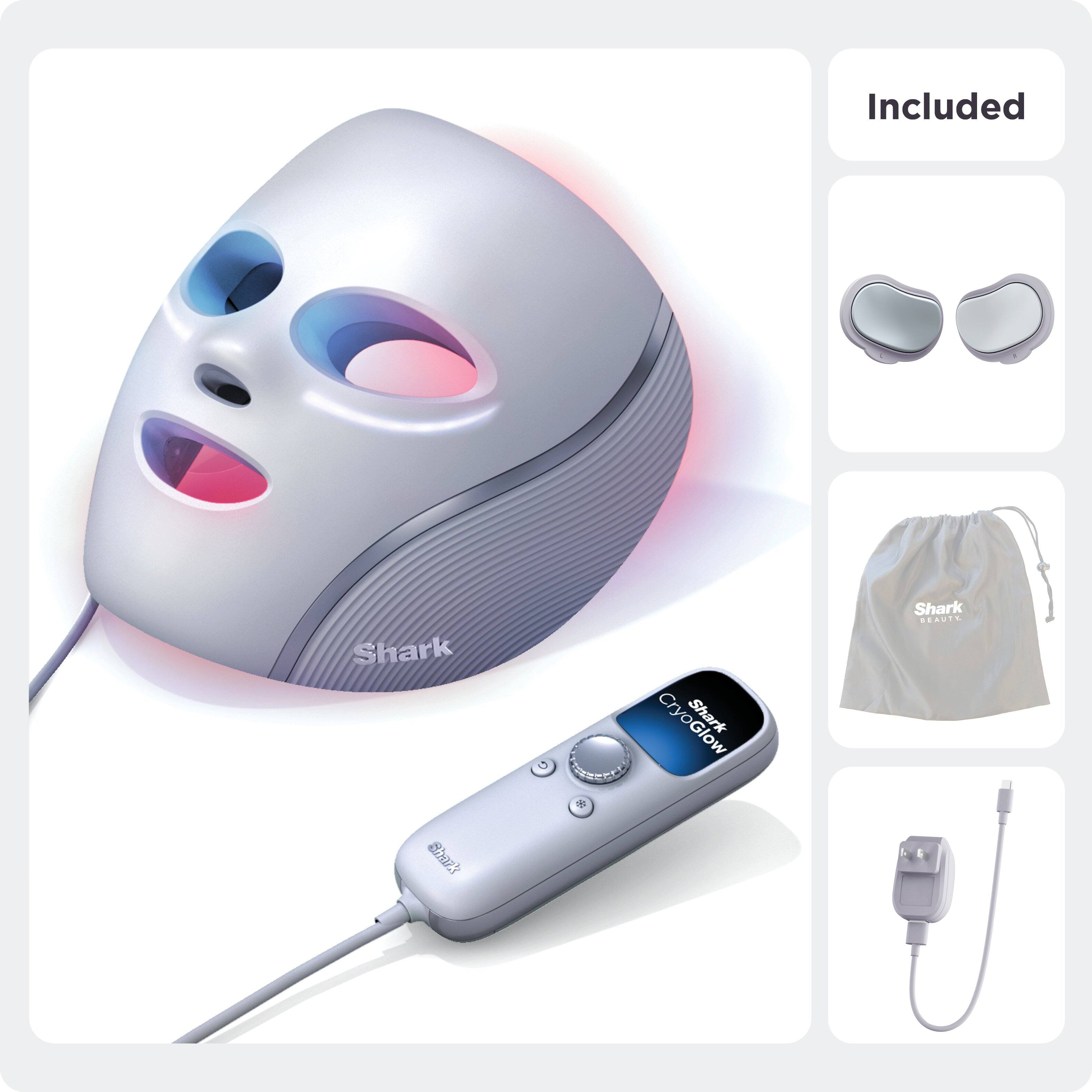 Included: Shark CryoGlow Mask, Shark Beauty Bag, Charger.