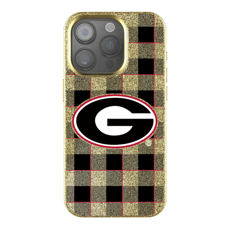 Keyscaper NCAA Georgia Bulldogs Plaid Bling iPhone Case 15 Pro Max Gold 202142823 - Best Buy