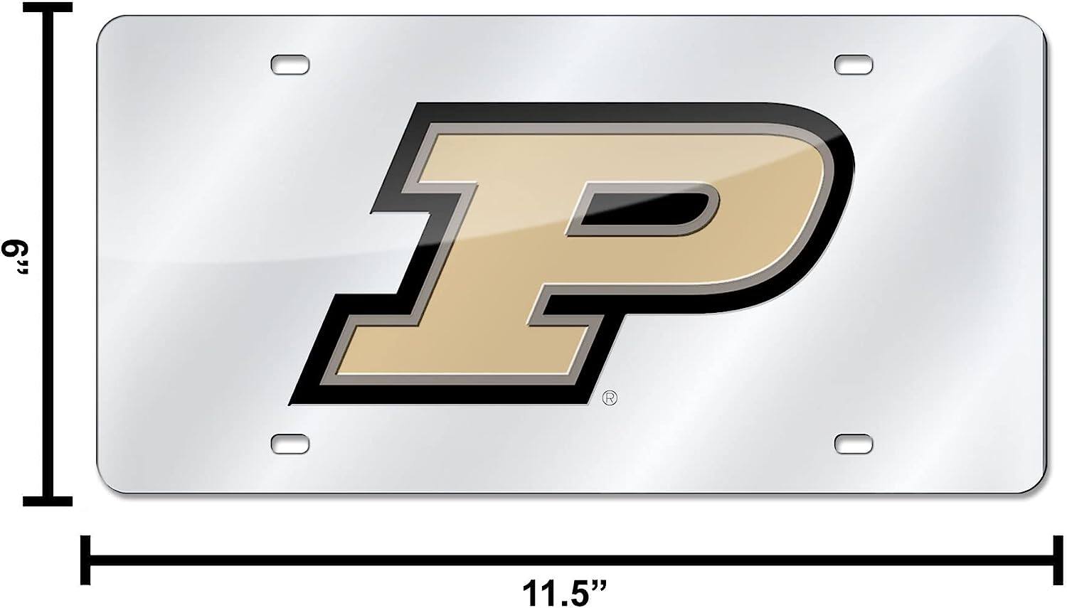 Alt View 3. Rico Industries - Purdue Boilermakers Mirrored Laser Cut License Plate Laser Tag - Multi.