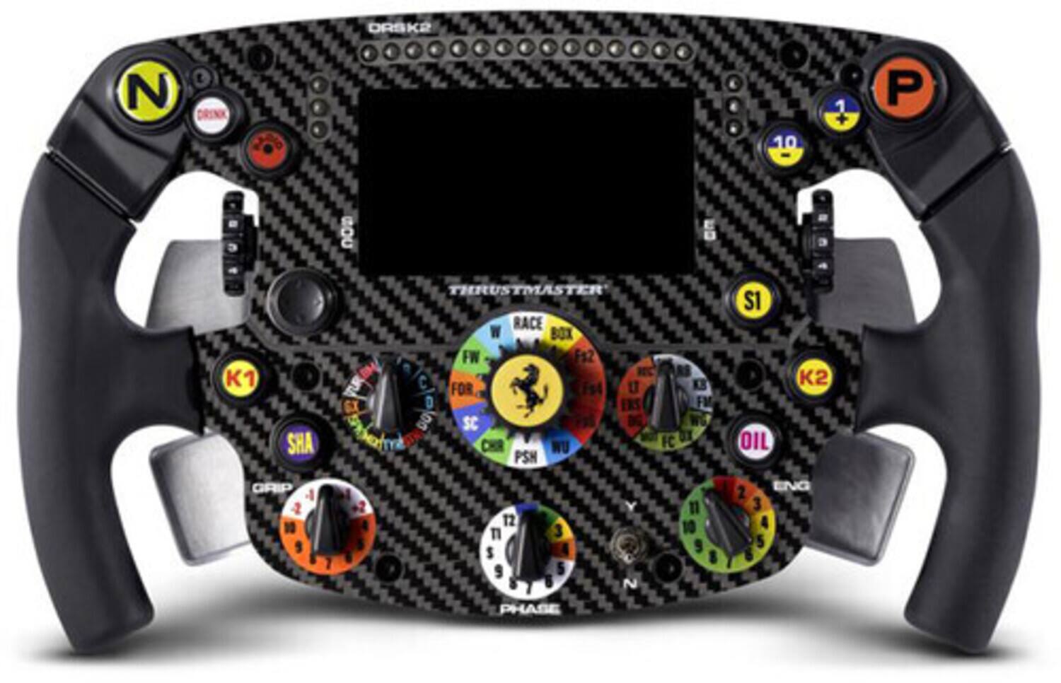 Sure, here is the corrected and grouped text from the image:

- DRSK2
- N
- DRINK
- 10
- 1
- P
- SHA
- GX
- THRUSTMASTER
- RACE BOX
- FW
- F32
- REC
- C
- FOR
- u
- D
- ERS
- DO
- SC
- CHR
- NU
- FC
- PSH
- KB
- FM
- OIL
- K2
- GRIP
- 4
- 2
- 10
- 7
- 2
- 12
- $
- 3
- 5
- 5
- Y
- N
- 11
- 10
- 8
- ENG
- 2
- 3
- 4
- 5
- 6
- PHASE

- K1
- K2
- S1
- OIL
- ENG
- PHASE
- GRIP
- SHA
- FW
- REC
- C
- FOR
- SC
- CHR
- NU

