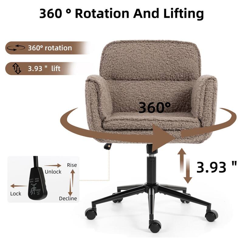 360° Rotation And Lifting

- 360° rotation
- 3.93" lift

360°

3.93"

Unlock
Rise
Lock
Decline