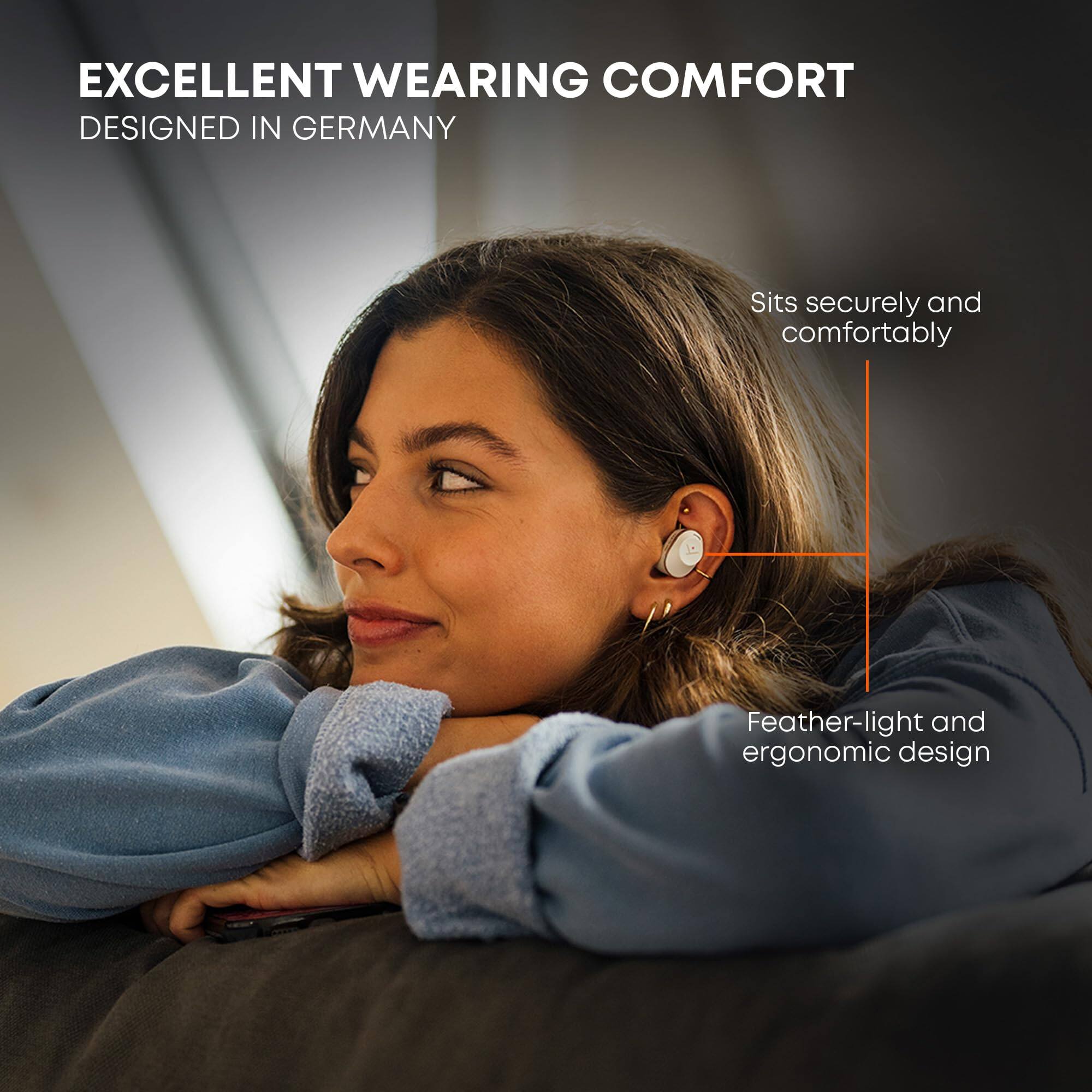 EXCELLENT WEARING COMFORT  
DESIGNED IN GERMANY  

Sits securely and comfortably  

Feather-light and ergonomic design