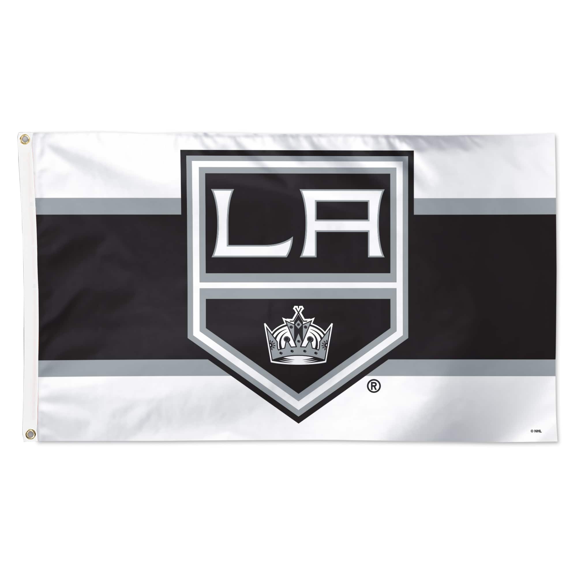 WinCraft - Los Angeles Kings 3' x 5' Horizontal Stripe Deluxe Single-Sided Flag - White
