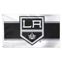 WinCraft - Los Angeles Kings 3' x 5' Horizontal Stripe Deluxe Single-Sided Flag - White