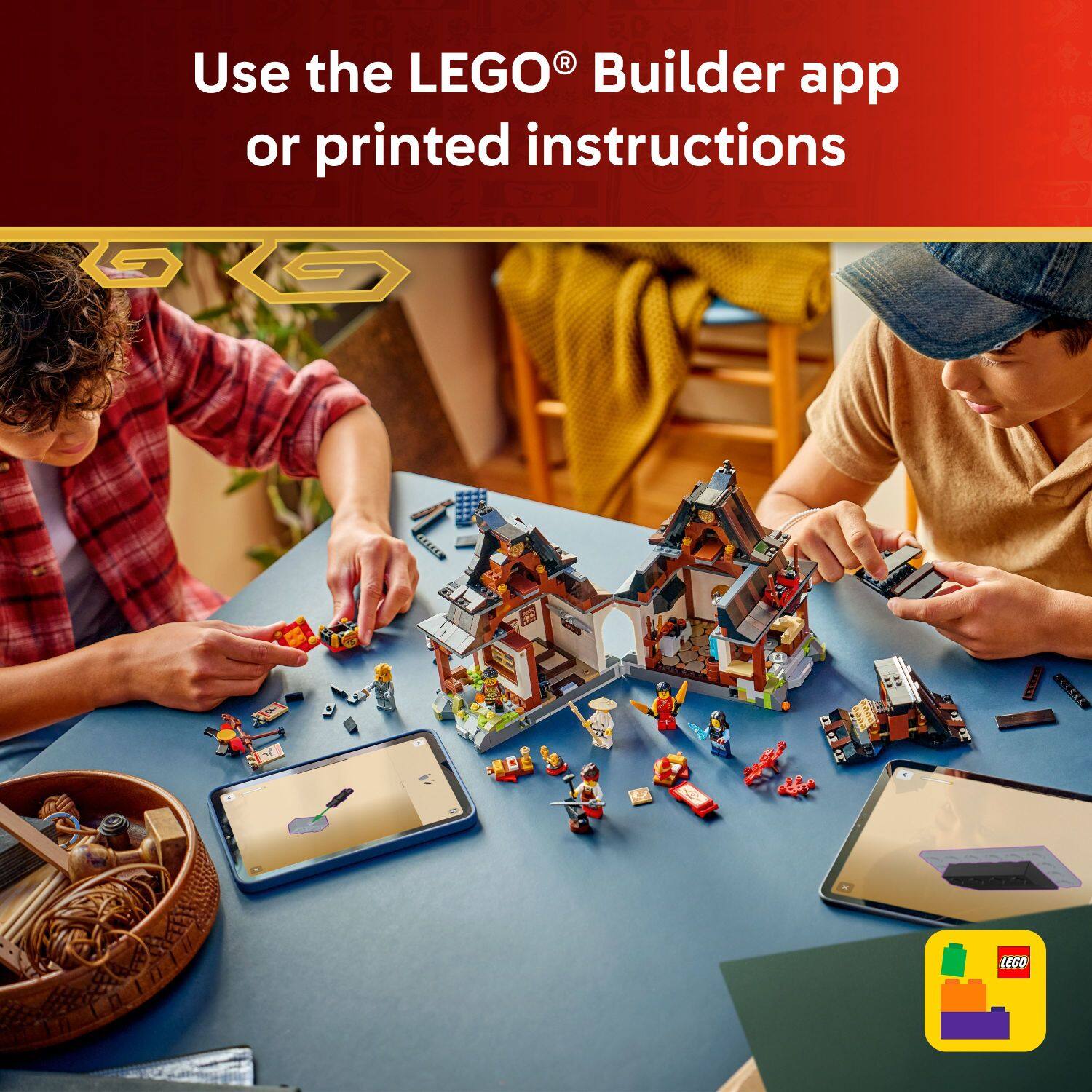 Use the LEGO® Builder app or printed instructions