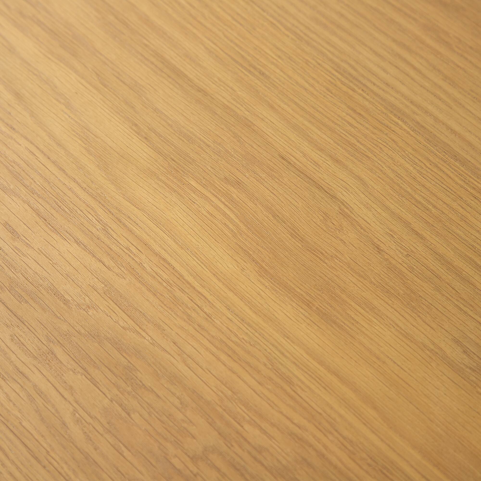 Alt View 2. PexFix - Minimalist Farmhouse Solid Oak Dining Table, 46" Round with Tapered Pedestal Base for 4 - Natural.