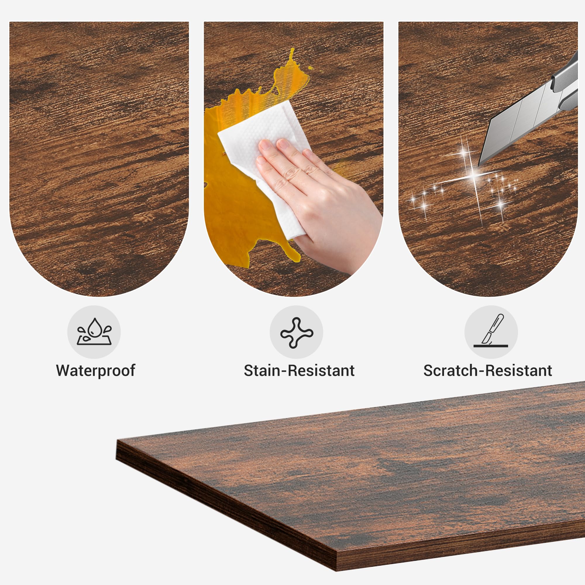 Waterproof  
Stain-Resistant  
Scratch-Resistant