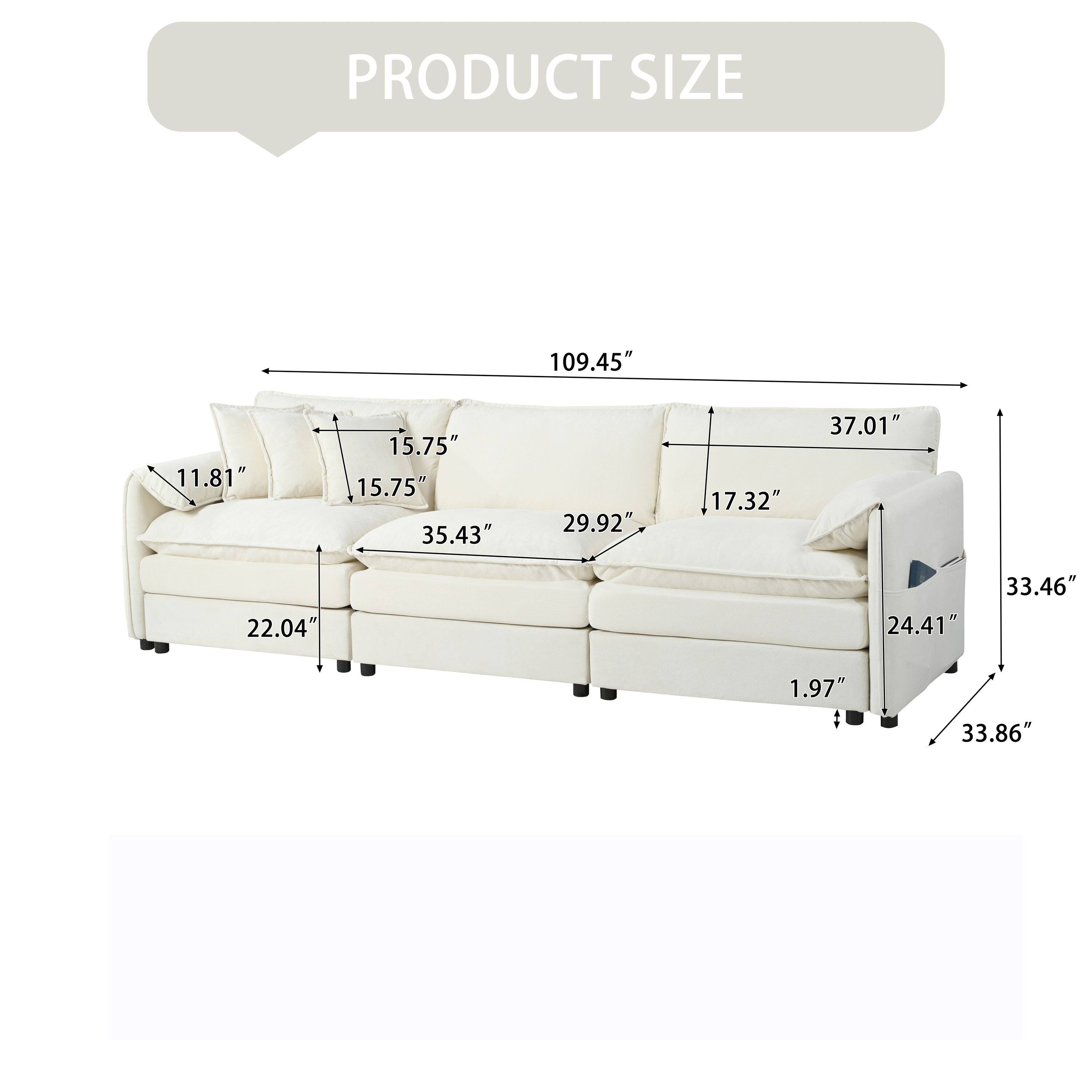 PRODUCT SIZE  
109.45"  
11.81"  
15.75"  
15.75"  
35.43"  
29.92"  
17.32"  
37.01"  
22.04"  
24.41"  
33.46"  
1.97"  
33.86"