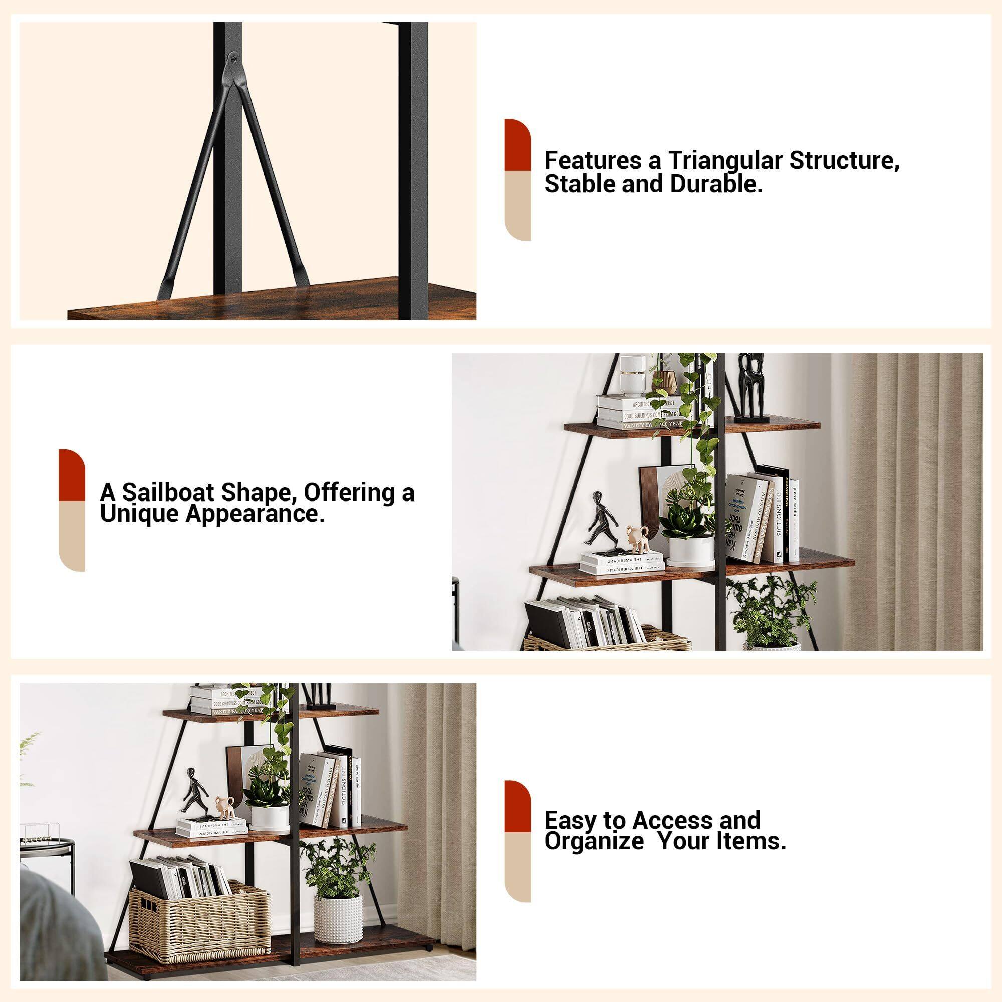 Features a Triangular Structure, Stable and Durable.

A Sailboat Shape, Offering a Unique Appearance.

Easy to Access and Organize Your Items.