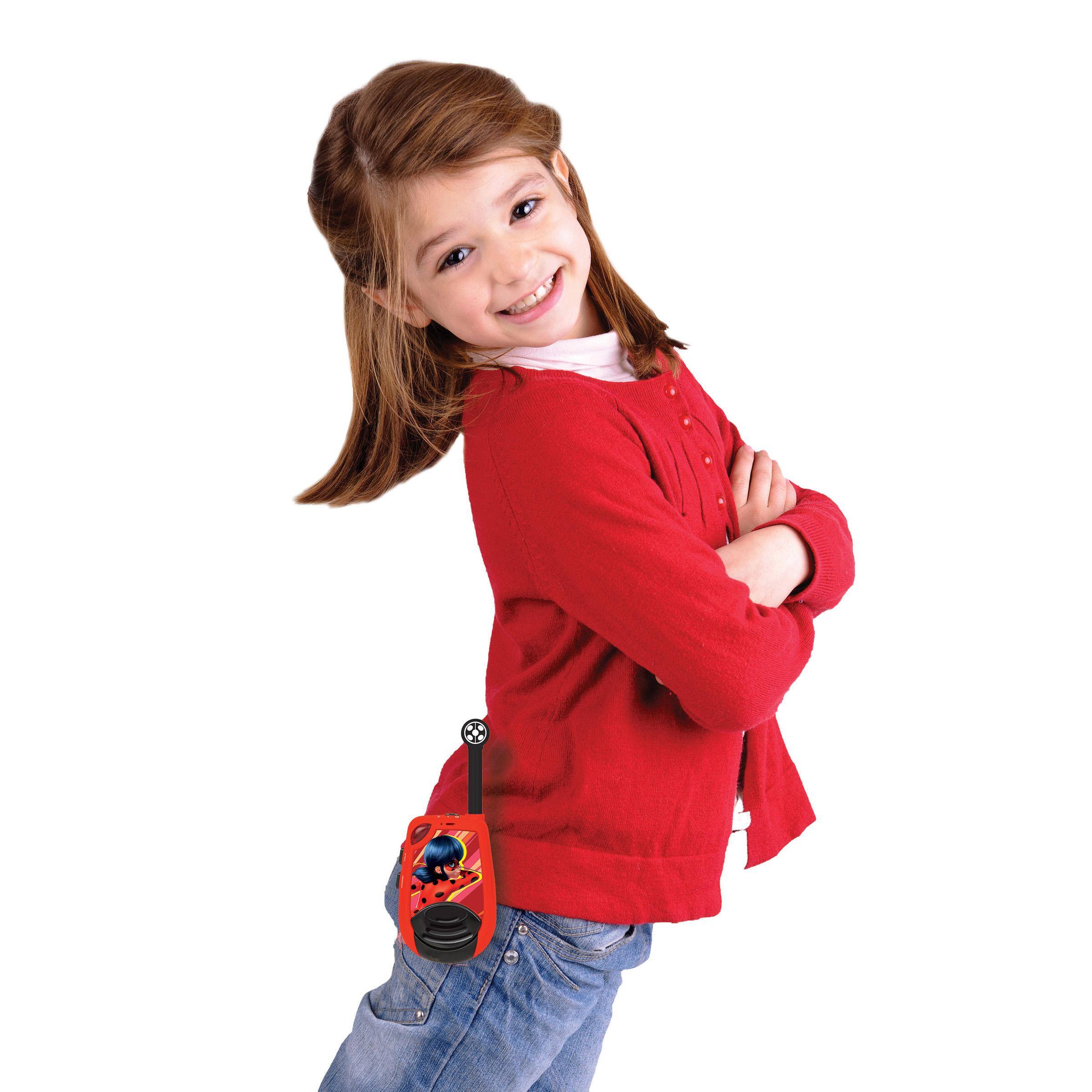 Alt View 4. Lexibook - Miraculous Digital Walkie-talkies up to 4km/2.5 Miles with Morse Lights Function - RED.