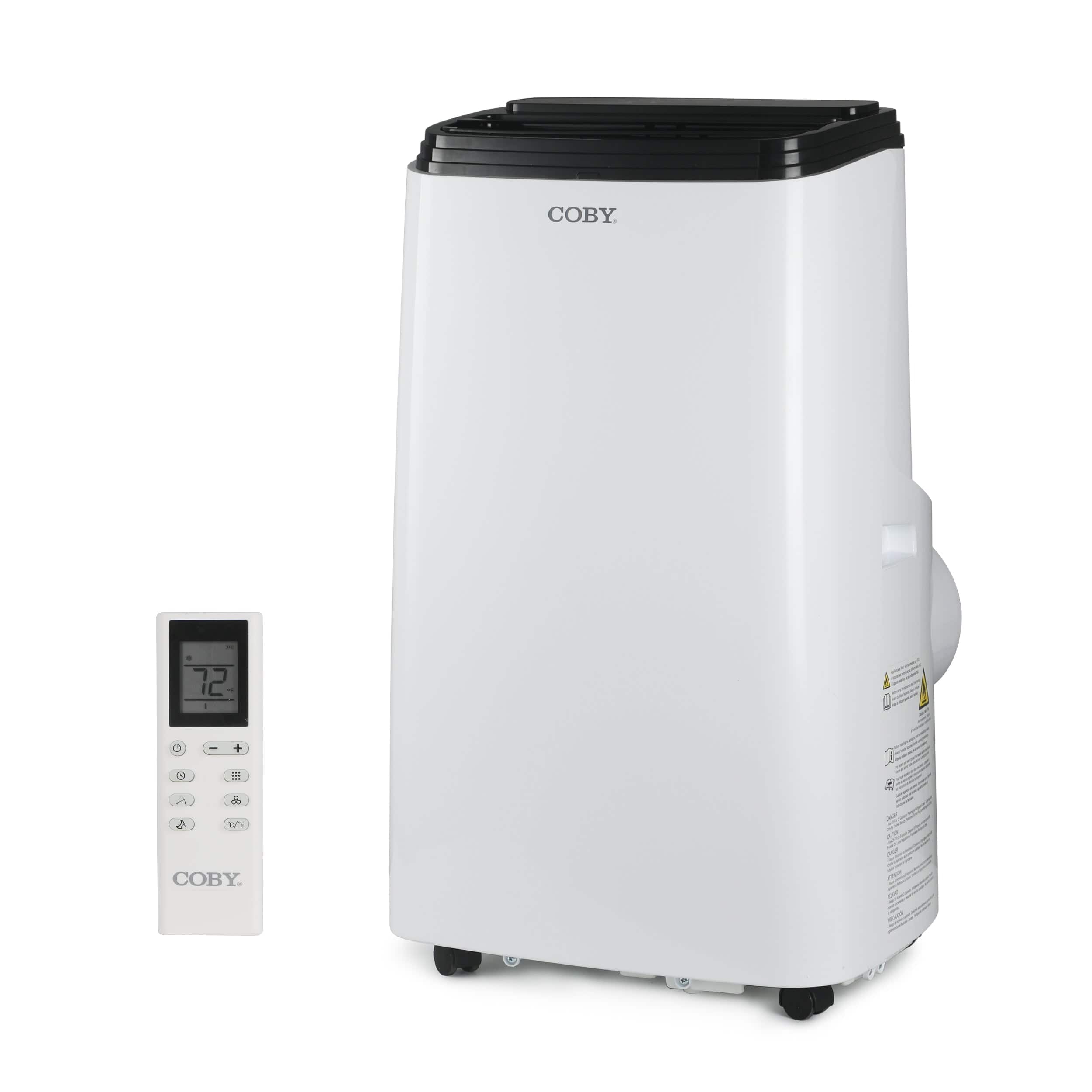 Coby - 8,150 BTU SACC/CEC Portable Air Conditioner, 550 Sq. Ft., 12,000 BTU ASHRAE 128 - White