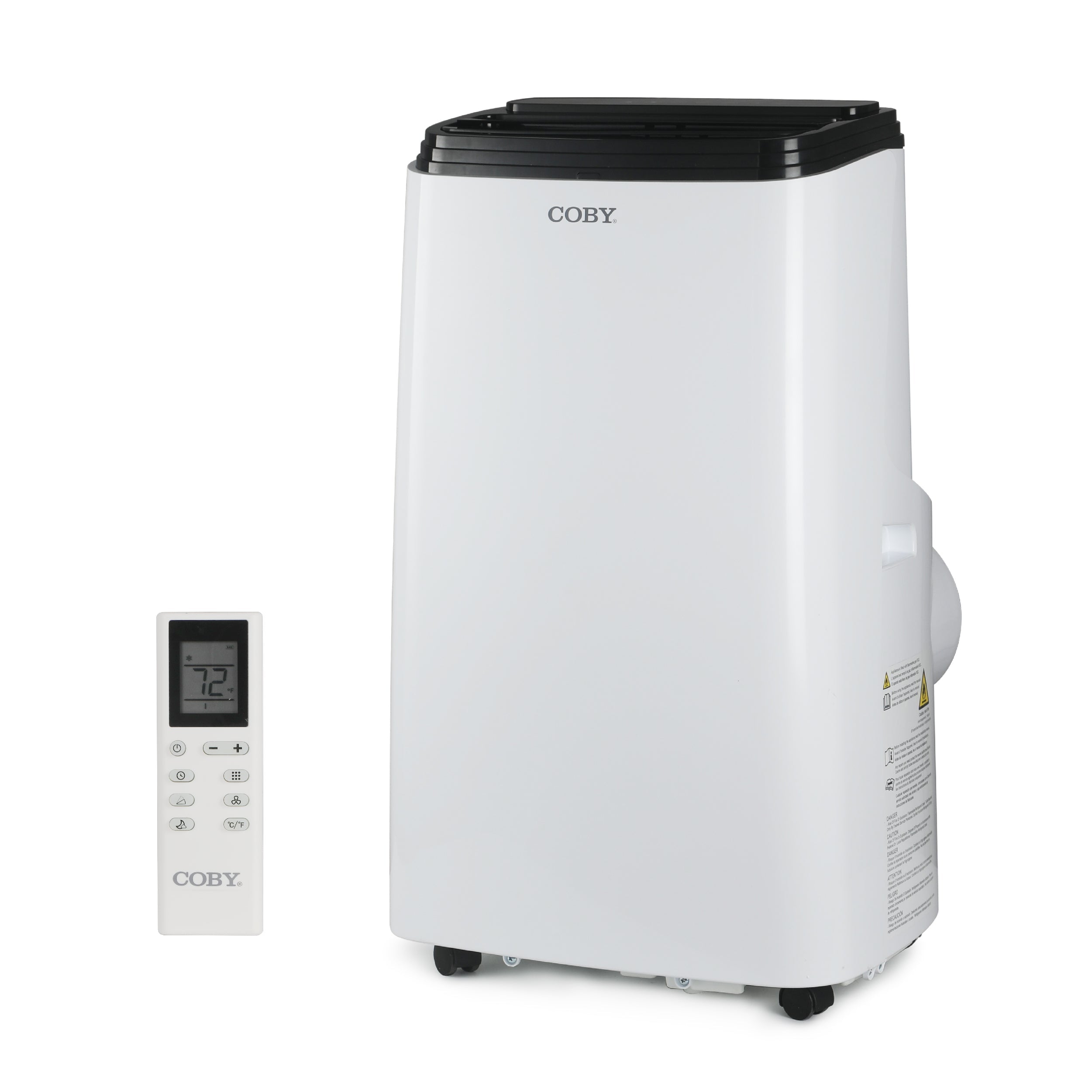 Coby - 8,150 BTU SACC/CEC Portable Air Conditioner with Heat, 12,000 BTU ASHRAE 128 - White