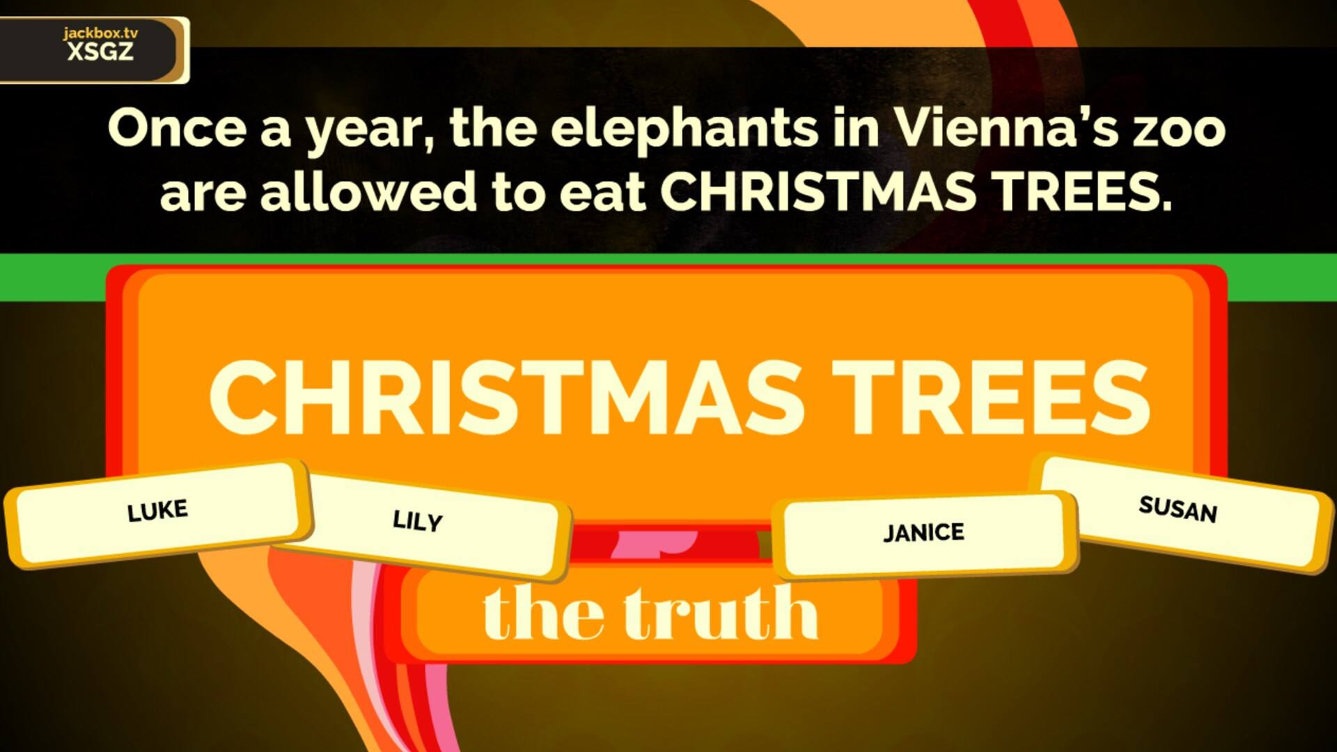 Once a year, the elephants in Vienna's zoo are allowed to eat Christmas trees.