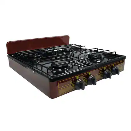 Front. Koblenz - Koblenz Outdoor 4-Burner Gas Stove Top Great for Camping and Tailgating - Bronze.