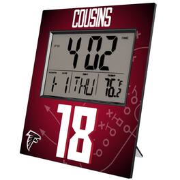 Keyscaper - Kirk Cousins Atlanta Falcons Digital Desk & Wall Clock - Multicolor
