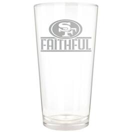 Great American Products - San Francisco 49ers Etched 16oz. Rally Cry Pint Glass - Multicolor