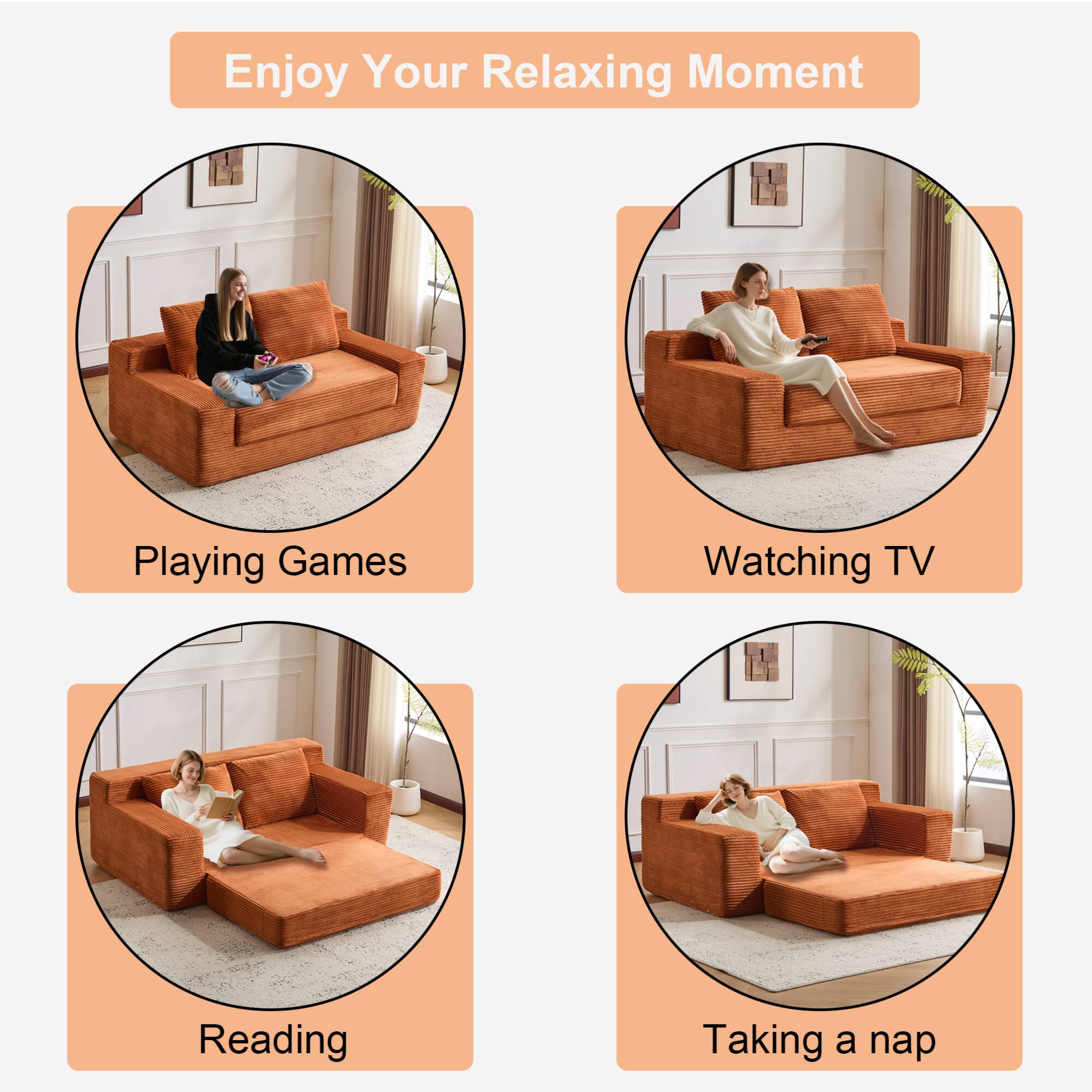 Enjoy Your Relaxing Moment

Playing Games

Watching TV

Reading

Taking a nap