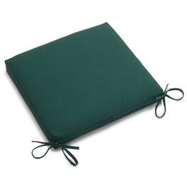 Blazing Needles - 20-inch by 19-inch Twill Chair Cushion - Forest Green