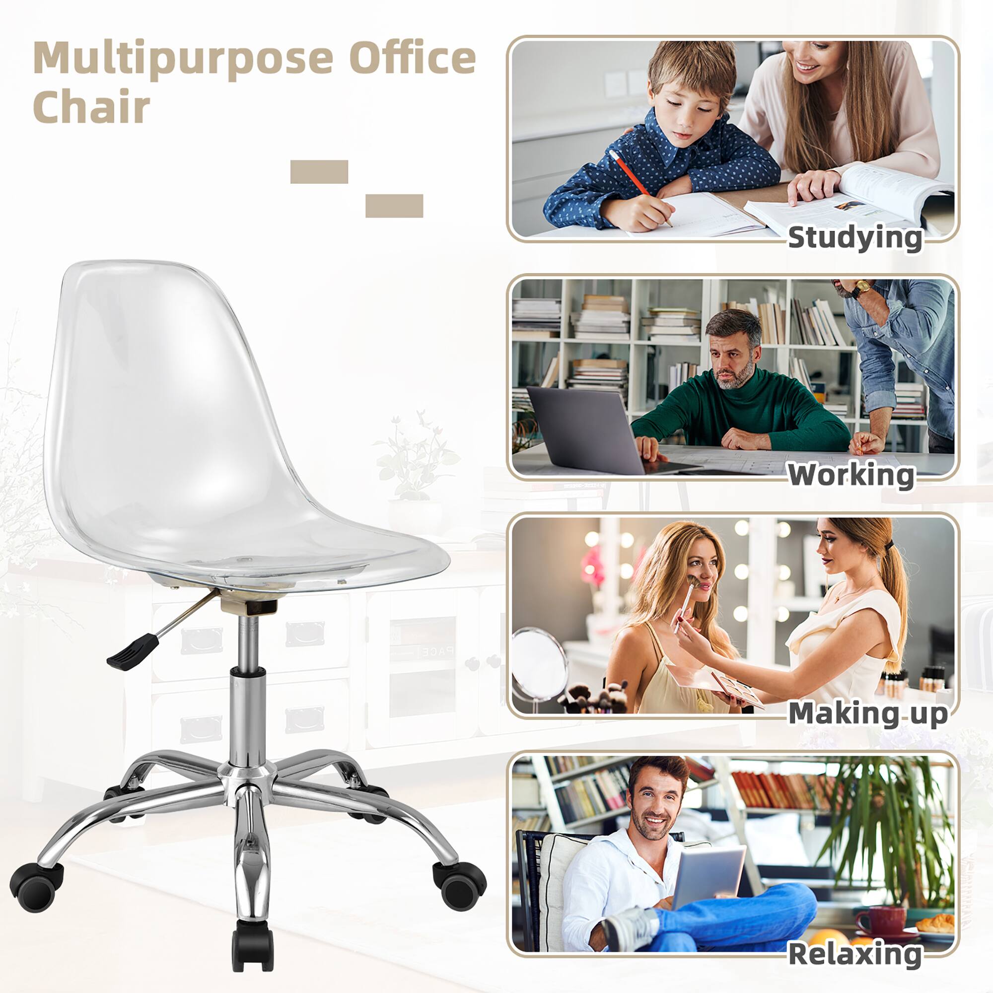 Multipurpose Office Chair = Studying, Working, Making Up, Relaxing