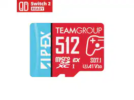 Team Group - microSD Express Card – 512GB for Nintendo Switch 2, Steam Deck, and ROG Ally (TAPMSDE512GIV30A102)