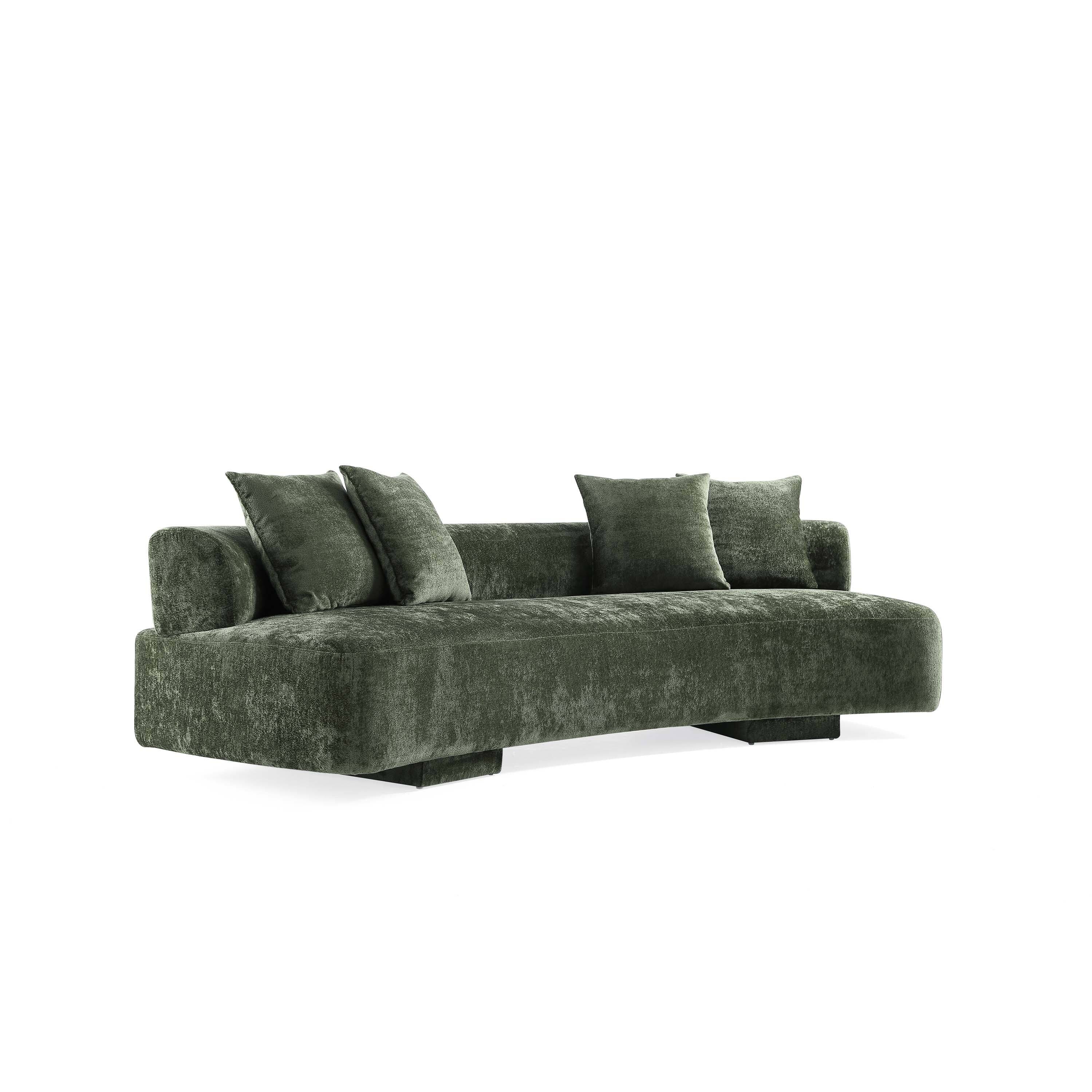 Alt View 7. Manhattan Comfort - Verandah Mid-Century Modern 2-Piece Sofa Set - Olive Green.